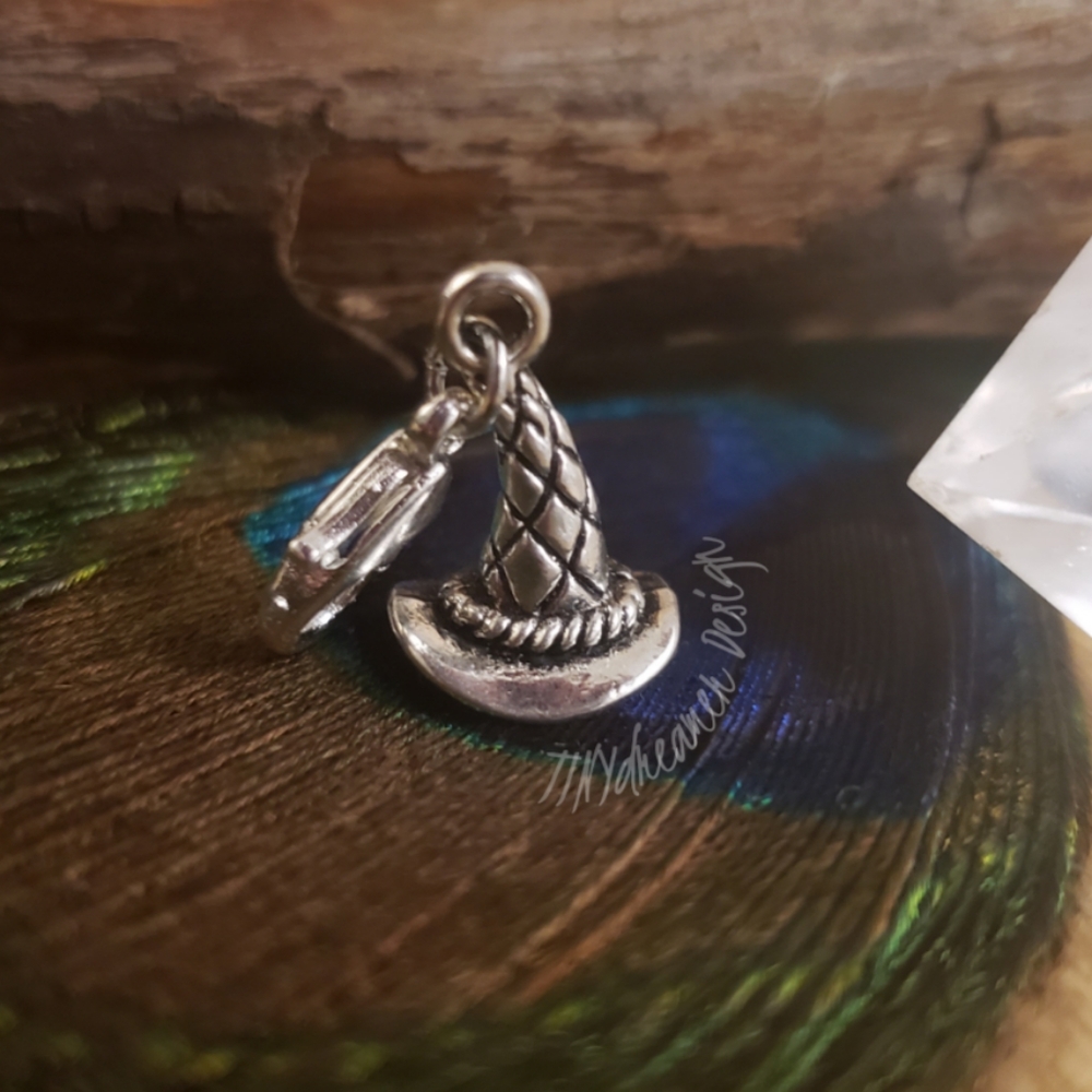 Witch Hat Charm for Halloween Wizard Charm Bracelet Wiccan Bag Clip Witchy Gift